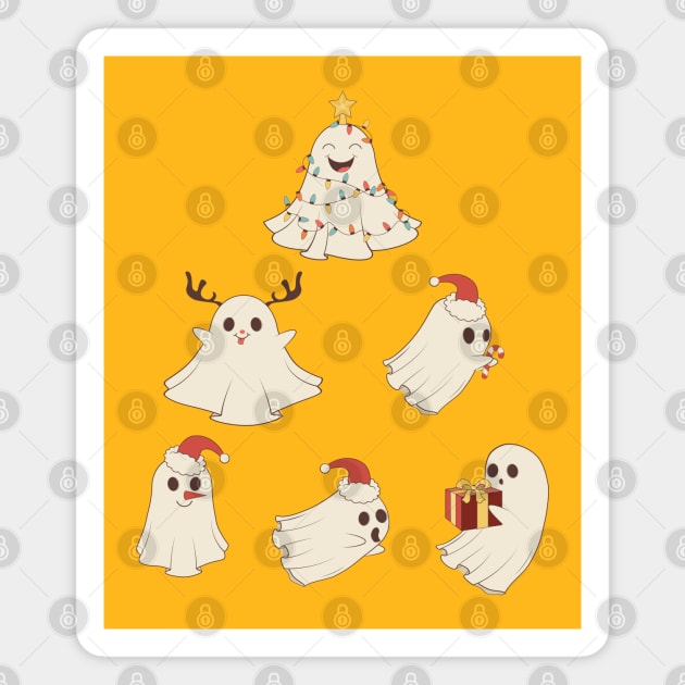 Christmas ghosts Magnet by AnnArtshock